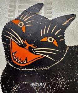 Chat Noir Découpé Jointé Halloween Vintage Beistle Rare