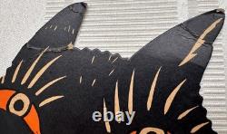 Chat Noir Découpé Jointé Halloween Vintage Beistle Rare
