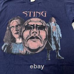 Chemise Sting vintage adulte taille L bleu WCW NWO Le Stinger WWF Le Corbeau Y2K RARE
