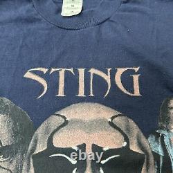 Chemise Sting vintage adulte taille L bleu WCW NWO Le Stinger WWF Le Corbeau Y2K RARE