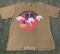 Chemise Vintage Mickey Mouse Runaway Brain Disney Tower Of Terror Halloween RARE