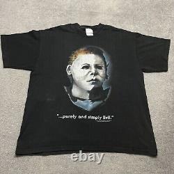 Chemise de film d'Halloween vintage Michael Myers pour adulte XL Purement et simplement maléfique RARE