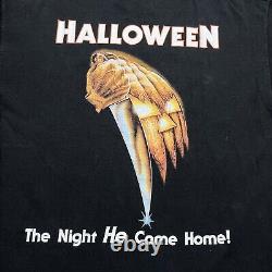 Chemise de film d'Halloween vintage Michael Myers pour adulte XL Purement et simplement maléfique RARE