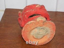 Citrouille Jack-O-Lantern en papier mâché diable vintage rare d'Halloween