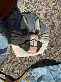 Costume d'Halloween Vintage Rare de Bugs Bunny Sans Boîte Warner Bros. Étoffe de Visage