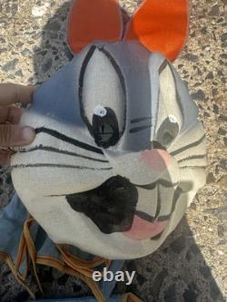 Costume d'Halloween Vintage Rare de Bugs Bunny Sans Boîte Warner Bros. Étoffe de Visage