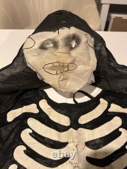 Costume de Mascarade Halloween pour Enfants en Squelette Vintage Années 1920-1930 RARE