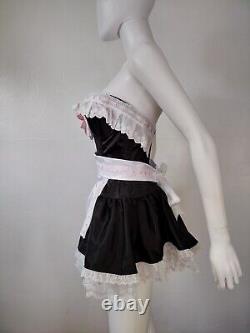 Costume de soubrette de luxe vintage rare en lingerie trashy pour Halloween Cosplay