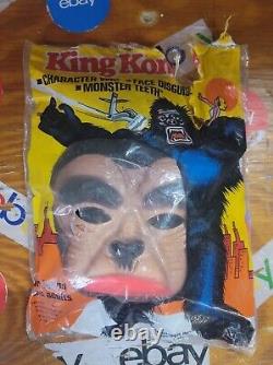 Costume déguisement Vintage King Kong des années 1970 Ben Cooper dans un sac avec masque perruque rares