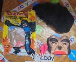 Costume déguisement Vintage King Kong des années 1970 Ben Cooper dans un sac avec masque perruque rares