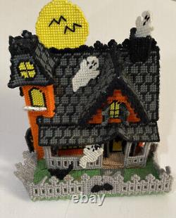 Couverture de boîte de mouchoirs de maison hantée d'Halloween des années 1970 rare vintage