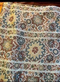 Couverture en tapisserie de patchwork vintage rare des années 70 pour l'automne, Halloween, et l'automne, lourde en style MCM.