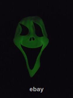 Criez Ghostface Masque Fun World Div. Vintage Rare 90s Glow In The Dark Halloween
