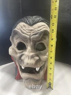 Décoration Vintage Rares en Céramique de Dracula à Grande Tête Lumineux pour Halloween Vampire
