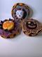 Ensemble De 3 Oreillers Halloween Glitterville Avec Fibres Optiques 17d Rare Vintage