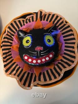 ENSEMBLE DE 3 OREILLERS HALLOWEEN GLITTERVILLE AVEC FIBRES OPTIQUES 17D RARE VINTAGE
