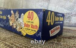 Édition Halloween RARE VINTAGE BABY RUTH Curtiss No Tricks Boîte de Barres de Chocolat Junior