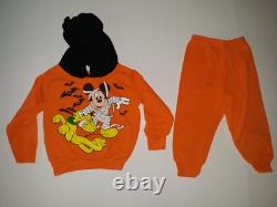 Ensemble 2 pièces Mickey Mouse Momie Disney Vintage Halloween pour tout-petit 2T Années 1980 RARE