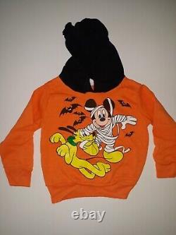 Ensemble Vintage Disney Mummy Mickey Mouse Halloween pour tout-petit, pièce 2, 2T des années 1980, RARE