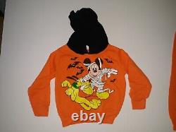 Ensemble Vintage Disney Mummy Mickey Mouse Halloween pour tout-petit, pièce 2, 2T des années 1980, RARE