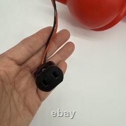 Ensemble Vintage de RARES (3) Lumières à Fil en Plastique Soufflé Halloween Diable Rouge Fonctionnelles