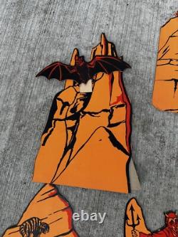 Ensemble complet de décorations d'Halloween Diecut de la Pan Candy Company de 1926 TRÈS RARE années 20