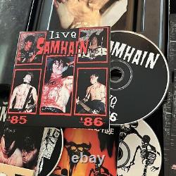 Ensemble de boîtes CD Samhain rare et épuisé avec cartes promotionnelles rares de Misfits Danzig