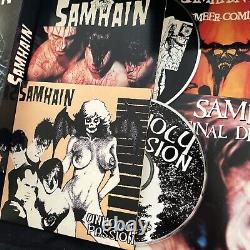 Ensemble de boîtes CD Samhain rare et épuisé avec cartes promotionnelles rares de Misfits Danzig