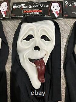 Ensemble de masques Scream Ghostface étiquetés Vintage Wassup! RARE 2016 Fun World DIV