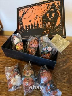 Ensemble vintage de 6 ornements d'Halloween rares et retirés de Greg Guedel Bethany Lowe, boîte d'origine