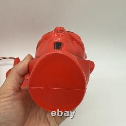 Ensemble vintage de RARE (3) lumières à souffler en forme de diable rouge Halloween, fonctionnelles