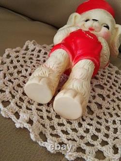 Halloween Rare Américain VTG Sun Rubber Chiens en Sofubi 1950 Poodle Marin Poupée