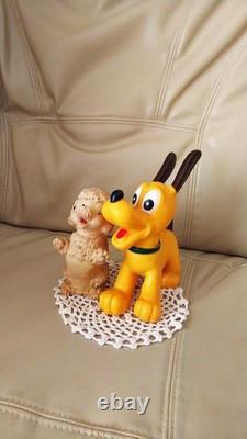 Halloween Rare VTG Disney Pluto Nakajima Seisakusho Fabriqué au Japon Timbre en Caoutchouc