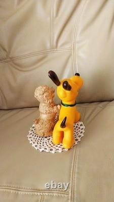 Halloween Rare VTG Disney Pluto Nakajima Seisakusho Fabriqué au Japon Timbre en Caoutchouc