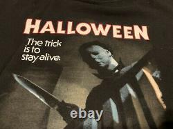 Halloween Vintage Film Officiel Rare T-shirt Promotionnel Adulte Moyen