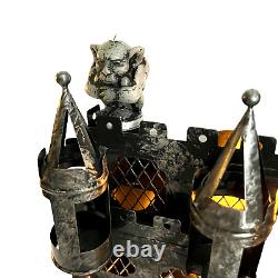 Illuminations Halloween Gothique Grand Château Hanté Contient 13 Bougies Bleues VTG Rare