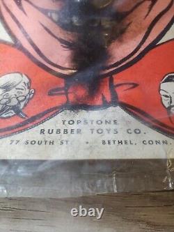 Jouets en caoutchouc Vintage Topstone Co. Masque de maquillage Nouvel ancien stock RARE 11 X 8.5