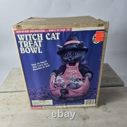 Kit de peinture de bol à friandises pour chat sorcière Wee Crafts Vintage Halloween 21670 RARE NIB