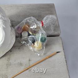 Kit de peinture de bol à friandises pour chat sorcière Wee Crafts Vintage Halloween 21670 RARE NIB