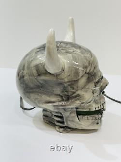 Lampe Halloween Rares HTF Taille Réelle Vintage en Céramique Démon Cornu Vampire S'allumant