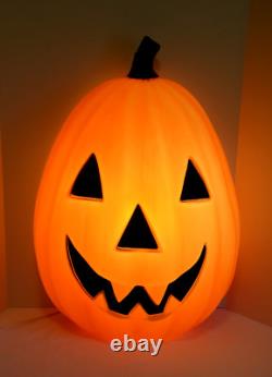 Lanterne Jack O'Lantern Vintage Empire 29 Halloween en plastique soufflé lumineux RARE dos plat USA