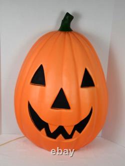 Lanterne Jack O'Lantern Vintage Empire 29 Halloween en plastique soufflé lumineux RARE dos plat USA