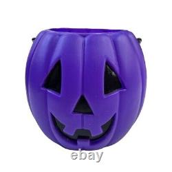 Lisa Frank Vintage Rare Halloween Seau en Forme de Citrouille en Plastique Soufflé 5.5