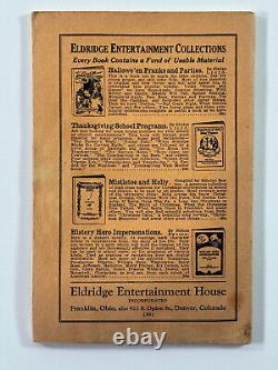 Livre rare de farces d'Halloween de 1927 par Gladys Lloyd Party bogie Eldridge