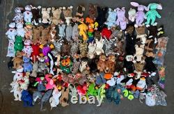 Lot de Beanie Babies 100 Étiquettes Neuves Vintage 1993 2003 Ours Halloween Rare Oiseau