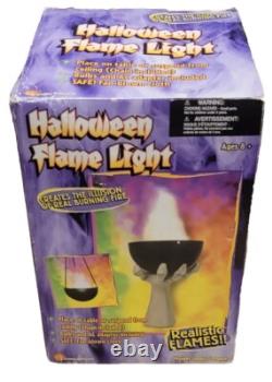 Lumière de chaudron portable à bras enflammé Gemmy Halloween 2003 Fonctionnelle RARE Vintage