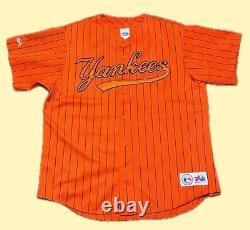 Maillot de baseball rare et vintage des New York Yankees Majestic pour Halloween, taille adulte XL, fabriqué aux États-Unis, MLB