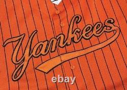 Maillot de baseball rare et vintage des New York Yankees Majestic pour Halloween, taille adulte XL, fabriqué aux États-Unis, MLB