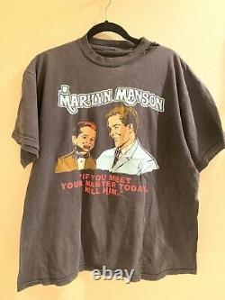 Marilyn Manson Originale Meet Your Master T-shirt Lg Vintage Winterland Very Rare