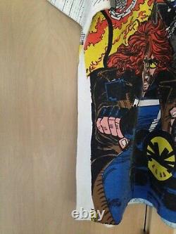 Marvel 1996 Mega Print Vintage Shirt Ghost Rider Spirits Of Vengeance Rare Nwot